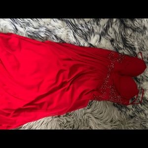 stunning evening embroidered red dress for any occasion